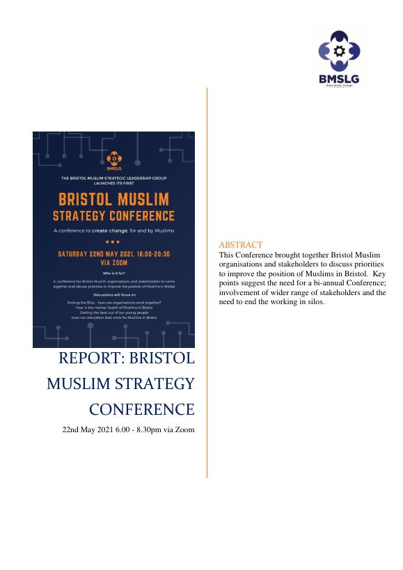 Bristol Muslim Conference 2021
