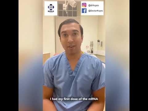 Dr Koyes gets the coronavirus vaccine